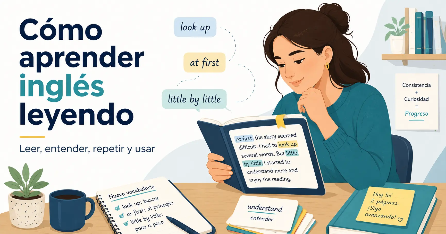 Cómo aprender inglés leyendo | Guía práctica sin frustrarte