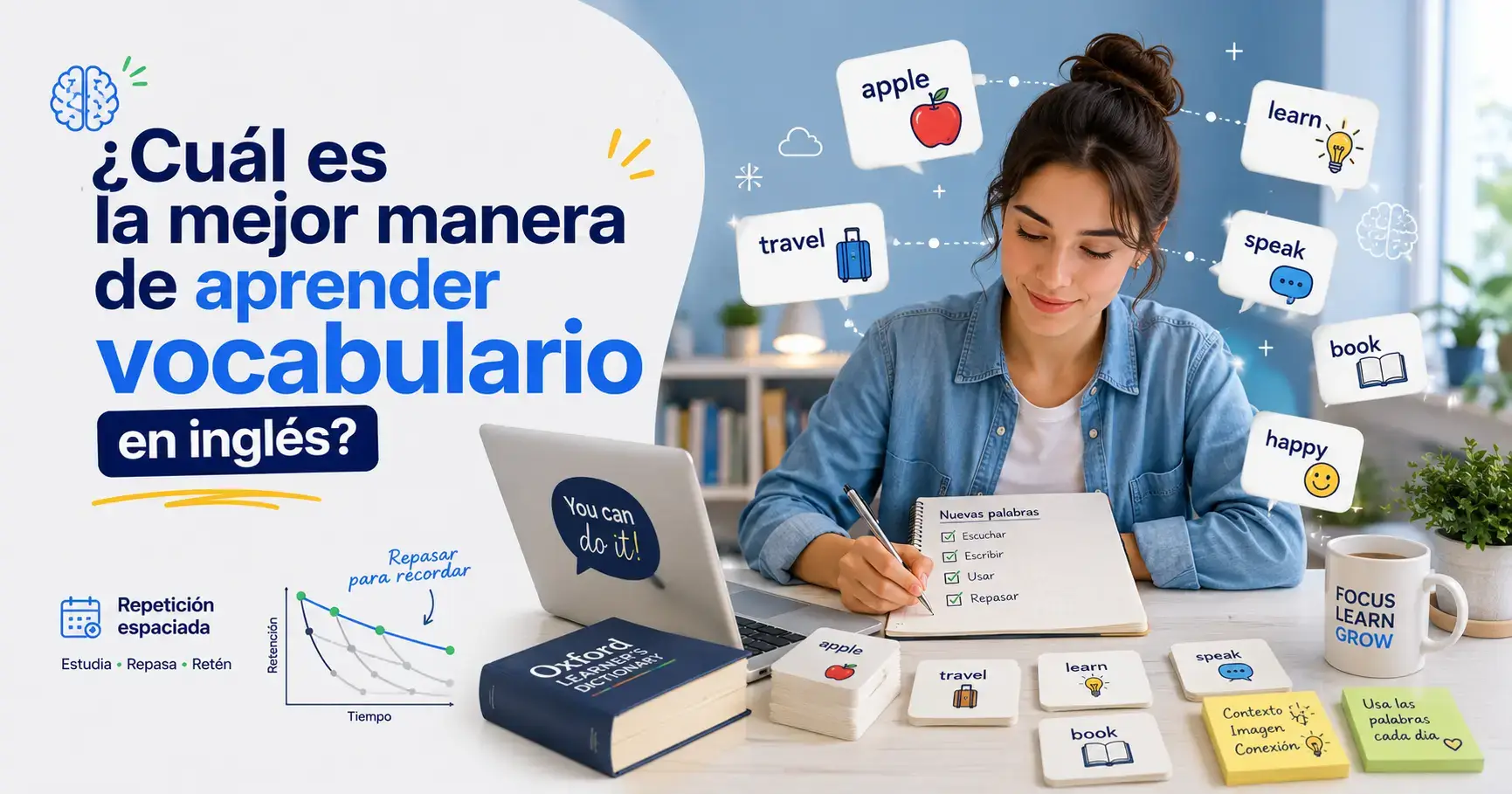 Mejor manera de aprender vocabulario en inglés | Método práctico