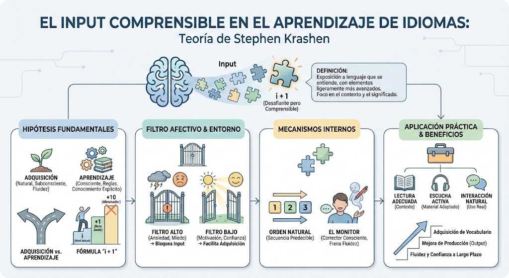 ¿Qué es el Input comprensible en el aprendizaje de idiomas